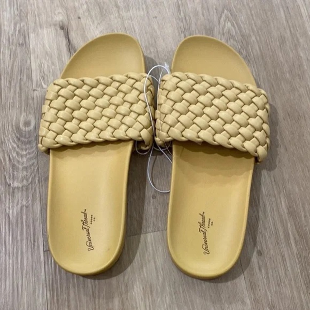 Universal Thread Yellow Braided Slide Sandals - image 3